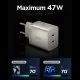 Spigen Essential EE472EU-GAN 2-Port 47W Wall Charger - Titanium