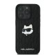 Apple iPhone 16 Pro 6.3\'\' Karl Lagerfeld Monogram Choupette Head Pin Cover Case, Black