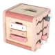 Wooden Educational Activity Cube 5-in-1 with Bead Maze, Pink