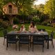MultiGarden Garden Table, 180x90 cm, 8 Seater, Grey