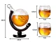 Globe Whiskey Decanter Set with 2 Glasses