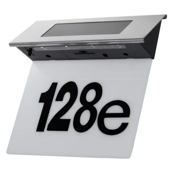 Maclean MCE423 Solar LED House Number Light, IP44, 6000K