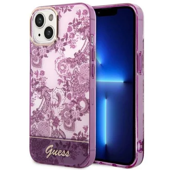 Guess iPhone 14 Plus Case Porcelain Collection Fuchsia