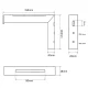 Maclean MC-923 Projector Screen Wall Mount Bracket Set, Steel, up to 25 kg, White
