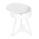 Round Side Table with Storage and Removable Tray Top ModernHome