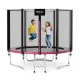 4Fizjo CLASSIC Garden Trampoline for Kids, 252 cm (8FT), Pink/Black