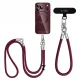Tech-Protect C10S phone straps, 114 cm + 31 cm, burgundy/titanium