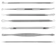 Tools Spoon UNO Vidal Loop for Cleaning the Face, Removing Blackheads and Comedones, 7 pcs. + Case