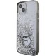 Karl Lagerfeld iPhone 15 Plus Case Liquid Glitter, Transparent