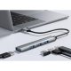 USB хаб 4 порта 3.0+2.0 в алюминиевом корпусе, серый