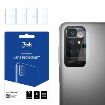 Xiaomi Redmi 10 2022 3MK Lens Protection Back Camera Tempered Glass Protector, 4 pcs.