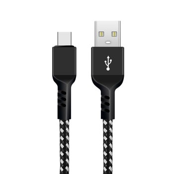 Maclean MCE471 USB-A to USB-C Cable, Fast Charge 2.4A, 1m, Black