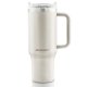 Berdsen Vacuum Thermos Mug with Straw Set, 1180 ml, Cream