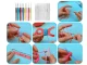 52-Piece Beginner Crochet Kit with Hooks Yarn and Zippered Case