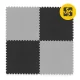 4FIZJO EVA Foam Puzzle Floor Mat 100 x 100 x 2 cm, Black/Grey