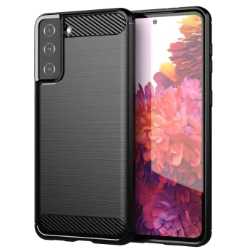 Case for Samsung Galaxy S21+ 5G (S21 Plus 5G), TPU Carbon Case, Black