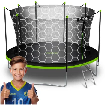 Neo-Sport NS-13W231 Garden Trampoline 404 cm (13 ft) with Inner Net and Ladder