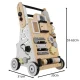 Kruzzel 00024761 Wooden Push Walker with Activity Board