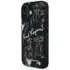 Karl Lagerfeld Grained Pattern & Logo MagSafe Case for iPhone 16 - Black