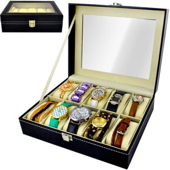 Watch Organizer with 10 Compartments