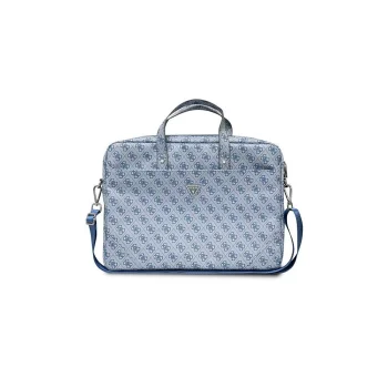Guess Saffiano 4G Triangle Logo bag  a 16'' laptop - blue