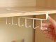 Under Cabinet Utensil Holder with 6 Hooks, Metal, White