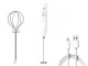 Electric Milk Frother and Hand Mixer, Rechargeable, White