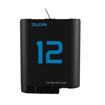 Telesin Power Bank and Charger for GoPro Hero 5-12 Batteries, 10000 mAh