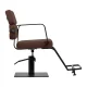 Hairdressing Chair Gabbiano Porto Chocolate with Black Base