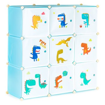 ModernHome Kids 9-Cube Modular Storage Organizer Shelf