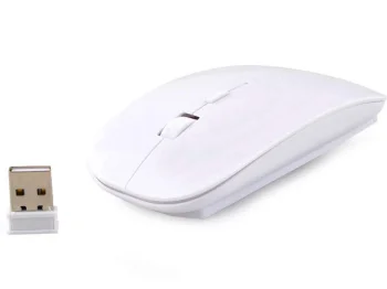 Wireless Slim Optical Mouse 2.4GHz 1600 DPI White
