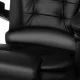 Office Chair with Extendable Footrest and Recline Function, Black Malatec 23286