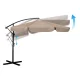 Plonos PL-881 Folding Garden Parasol 350 cm with Cover, Beige
