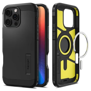 Spigen iPhone 16 Pro Case Tough Armor Mag MagSafe, Black