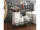 Two-Tier Metal Organizer for Kitchen and Bathroom, 32.5x31x17 cm, Black