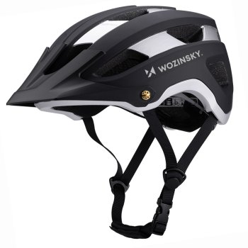 Wozinsky lightweight MTB bike helmet L - black and silver