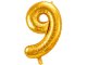 Foil Number 9 Balloon 66cm Birthday Party Decoration, Gold