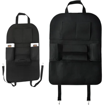 Felt Car Seat Organizer and Protector, Black