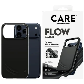 PanzerGlass iPhone 17 Pro Max Case CARE Feature FLOW MagSafe, Black