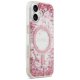 Guess Resin Bottom Glitter MagSafe Phone Case Cover iPhone 17 - Pink