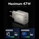 Spigen Essential EE472EU-GAN 2-Port 47W Wall Charger - Titanium