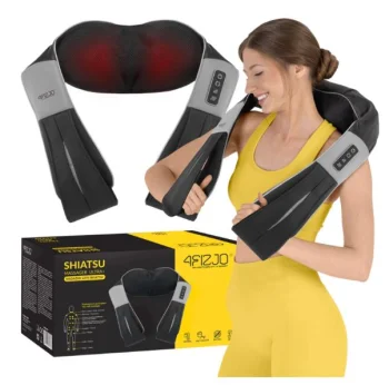 4Fizjo Shiatsu ULTRA+ Back Shoulder Neck Body Warming Pillow Massager