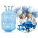 Ricokids Helium Balloon Kit with 0.20 m³ Tank, 30 Balloons and Ribbon