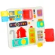 Montessori Sensory Busy Board - Kitchen in a Suitcase, with Sound and Light