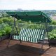 3-Seater Garden Swing Steel Freestanding MultiGarden, Green-White