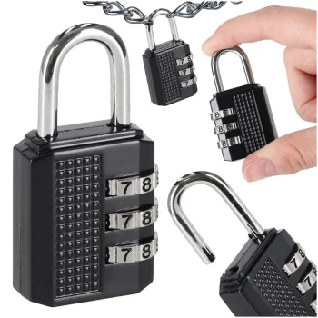 Combination Padlock for Suitcases and Bags, Black