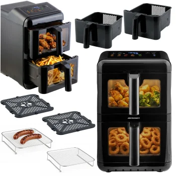 Dual Basket Vertical Air Fryer 11.6 L Berdsen 3000W Bd-663
