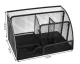 Iso Trade Desk Organizer, 6 Compartments, Black