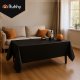 Ruhhy 00026569 Decorative Foil Tablecloth, Black, 137x274 cm