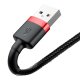 Baseus Cafule USB to Apple iPhone Lightning Data Charging Cable 2.4A, 1m, Black + Red | Провод для...